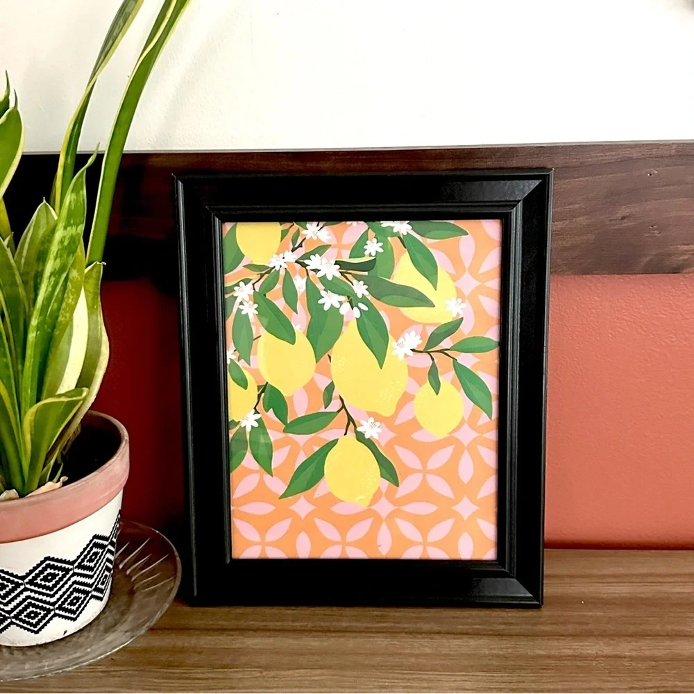 Squeeze the Day Lemon Canvas Art Print Framed Mediterranean Italy Art Coastal